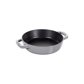 staub 스토우 양수팬 그레이 20cm 스킬렛 양손 주물 법랑 IH 대응 일본 정규 판매품 Double Handle Fying Pan 40511660, 단일옵션, 단일옵션