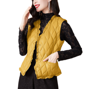 가을 여성조끼 숏패딩 Women's Vest 하늘비즈 A31 L000G299