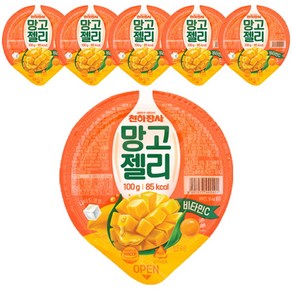 진주햄 천하장사 망고 젤리 100g 쁘띠첼 푸딩 컵젤리, 10개