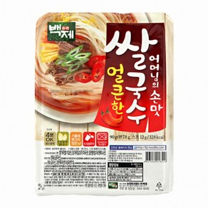 백제 용기 쌀국수 얼큰한맛, 90g, 20개