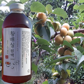 지리산산골 3년숙성 황 매실원액 1000ml 자연발효 숙성 매실액기스 매실청 매실액, 1L, 1개