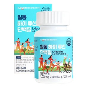 일동 하이 류신 프리미엄 고함량 단백질 1000mg, 60정, 4개