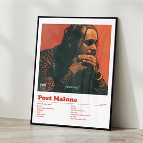 포스트말론 Post Malone 힙합 인테리어포스터 사진액자 포스터액자 09, A4 사이즈(210x297mm), A4포스터만 구매