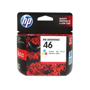 HP NO.46 정품잉크 CZ638AA, 삼원색, 1개