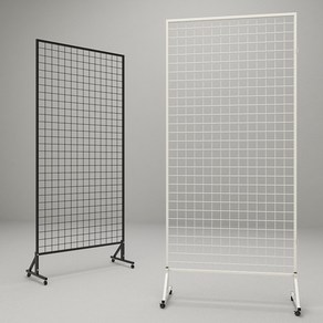 이동식 네트망 메쉬 바퀴 철망 전시 진열대 작품전시대 스탠드 파티션, 0.8m x 1.68m 단품, 1개