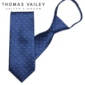 [THOMAS VAILEY] 토마스베일리 자동/지퍼넥타이-팝콘 블루 7.5cm