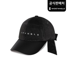 [와이드앵글 공식] 골프 여성 CO 심플 리본 6쪽캡 WWU23C04Z1, Black, 1개