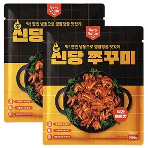 베리벨류 신당 쭈꾸미 약간매운맛 1kg (500gX2개) 4인분, 2개