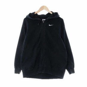 기타 9085 NIKE블랙화이트 면 로고자수후드집업 [L]