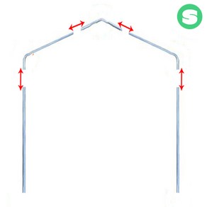 상인농자재 조립식 비닐하우스 활대만 25mm용 C타입(일반용) 폭 3.5m 비닐하우스자재 상인농자재, 조립식 비닐하우스 활대_C타입(일반용) 폭 3.5m, 1개