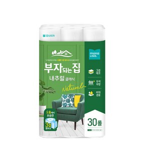 모나리자 부자되는집 내추럴클래식 화장지 3겹 30롤X4팩, 20m, 30롤, 4개