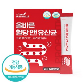 뉴트리너스 올바른 혈당앤유산균, 1개, 90g