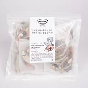 [정성깃든] 국내산 멸치/보리새우/다시마 천연 해물 다시팩 - 친환경 PLA 포장 150g, 1개