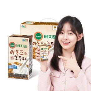 24팩 베지밀 아몬드와 호두 두유 190ml, 24개