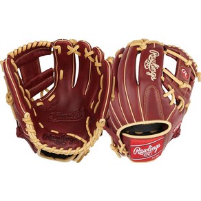 정품보장 Rawlings 샌드롯 시리즈 레더 프로 H 웹 야구 글러브 버건디 12 3/4인치 레귤러 134034, Right Hand Thow, 11.5 inch - I Web - Bugundy, 1개