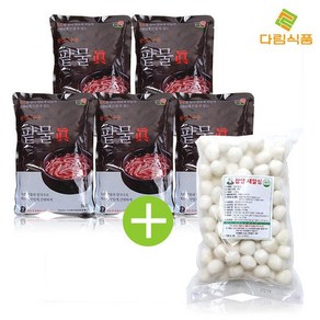 다림죽 새알 팥죽 5인분세트 팥물 진 500g x5팩 + 찹쌀새알심 1kg, 5세트
