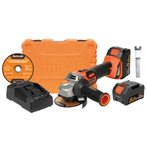아임삭 BL22G805 충전그라인더 24V(=21.6V) 5.0Ah 배터리2개 세트 (절단석 2장 포함), 1세트