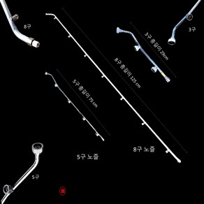 배추 채소 물 농약 살충 살균 제초제 살포 고압 동력 분무기 다구 긴 노즐 3 5 8구, 3구 노즐 (총길이 29cm), 1개