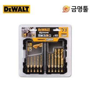 디월트 티타늄 드릴비트세트 DT50050 10pcs 3mm-12mm 육각드릴비트셋트