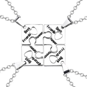 우정목걸이 커플목걸이 써지컬목걸이 행운 4인 우정템 기념선물 졸업선물 목걸이선물 팬던트 학생목걸이