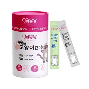 펫봉봉 NEW 짜먹는 고양이 간식 습식 고양이 스틱 대용량 60P