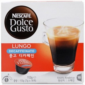 네슬레 네스카페 돌체구스토 룽고 디카페인, 1개, 16개입, 7g