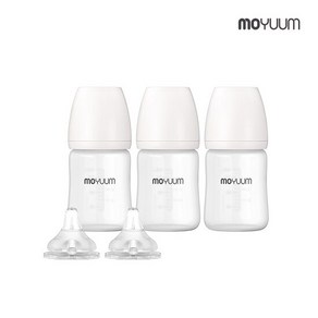 [GS단독] [모윰] 유리젖병 150ml 트리플팩+젖꼭지(2ea) 3개 세트, 단품