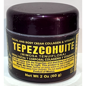 안티에이징 수분 보습 크림 TEPEZCOHUITE CREAM COLLAGEN 비타민 E (FACIAL & BODY) 나이트, 1개