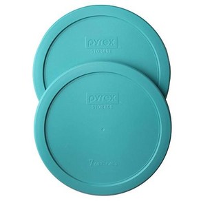 Pyex 7402-PC 7-Cup Tuquoise Plastic Food Stoage Pyex 7402-PC 7컵 터키석 플라스틱 식품 보관 뚜껑 2팩 - 정품 Pyex, 1) Tuquoise, 1개