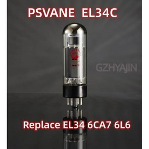 진공관앰프 튜브 부품 PSVANE EL34C EL34 6CA7 6L6 HIFI 오디오용 호환 일치 쌍 교체, 1) EL34C - 1PCS