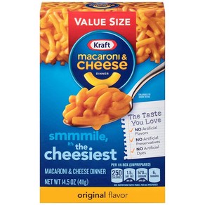 Kaft Oiginal Flavo Macaoni & Cheese Dinne 14.5 oz - 2 Bo 크래프트 오리지널 맛 마카로니 & 치즈 디너 14.5온스 - 2박, 411g, 1개