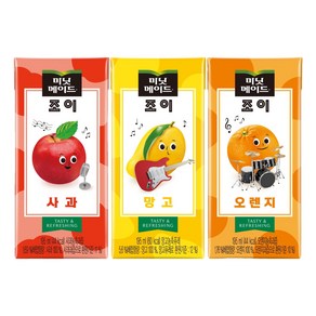 [오늘쇼핑]미닛메이드 조이 195ml 3종 모음 오렌지 사과 망고 주스 팩음료, 오렌지12팩+망고12팩+사과12팩, 1개
