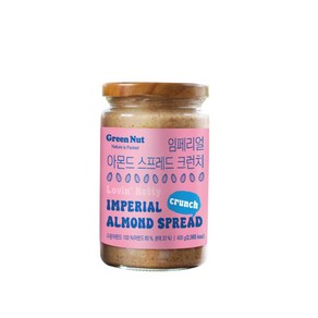 (M) 임페리얼 아몬드버터 크런치 1통 400g, 1개