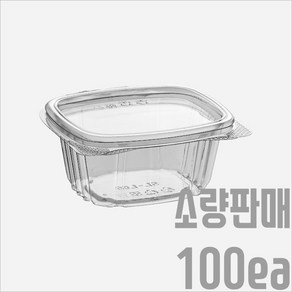 서비스팩용기 SL-L6 투명 100세트 220ml [샐러드 과일 반찬 델리 포장용기 배달용기], 분리형, 100개