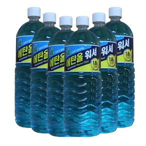 에이원케미칼 에탄올 워셔액, 6개, 1.8L