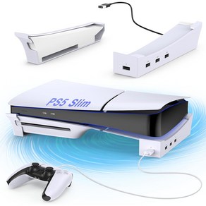 PS5 PRO Slim 수평 스탠드 USB 포트 USB 고속충전 포트 포함 USB 허브 콘솔 수평 스탠드, 1세트, ipega 수평 스탠드