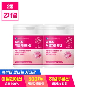 [500달톤] 연세 광채스틱 온가족 저분자콜라겐 30포 이탈리아산 레몬맛 분말스틱 비타민C 히알루론산 잠들기 전 1포, 60g, 2개