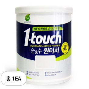 순앤수 노루페인트 원터치 페인트, 소프트(퓨어) 화이트, 1L, 1개