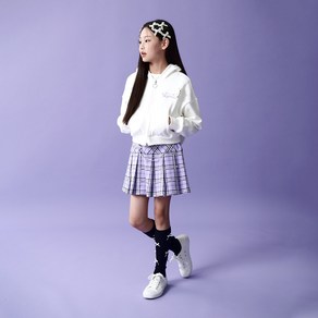 더데이걸 [동아백화점 수성점] 여아 키즈 주니어룩 속바지 있어 활동적인 탈착 체인 악세사리 밴딩 체크 주름 스커트 TGWH24801-01