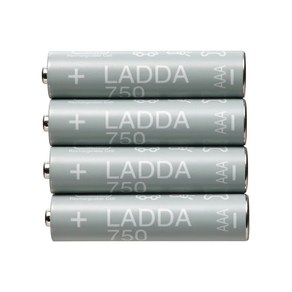 이케아 LADDA 라다 750mAh AAA 충전지 4개입, 1개