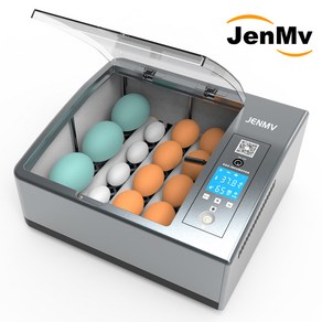 JENMV 병아리 부화기 스마트 계란 병아리 부화기 자동 회전 조류 계란 달걀 메추리 부화 6란/9란/12란/16란/24란/30란/36란, 220V, 16란, 1개