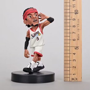 NBA 농구 스타 앨런 아이버슨 3번 피규어 모형 11cm, 1개