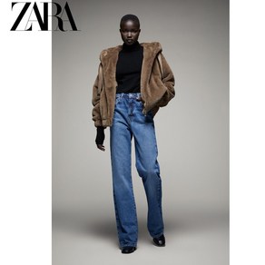 ZARA 페이크퍼 후드 자켓