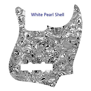 부품 홀 스트링 펜더 재즈 베이스 스타일 기타 픽가드 스크래치, 1개, 13.White Peal Shell