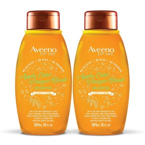 Aveeno Apple Cide Vinega Blend Shampoo 아비노 애플 사이다 비니거 블렌드 샴푸 12floz (354ml) 2팩, 1개, 354ml