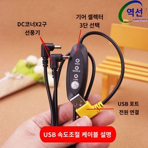 구성품 조끼 헤드 선풍기 연결선 부품 선풍기옷 충전기, (USB 스피드 라인)1개 출하, 1개