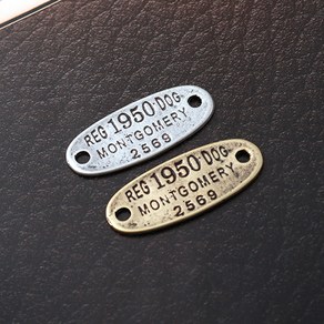 싼비즈 [7462-07]메탈펜던트 1950타원양고리 33x13mm 1개