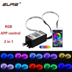 자동차 오토바이 LED RGB 앱 블루투스 악마 눈 헤일로 링 2.5 3.0 인치 프로젝터 렌즈 개조 엔젤 아이 액세서리, 1개