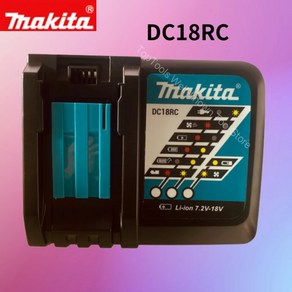 Makita Yakee DC18RC 리튬 이온 배터리 충전기 전력 DC18Rct 3A 충전용 DTD173 무선 충격 구동 18V 무브러시 모터 전기 드릴볼트TMode 180 N·m, 1.DC18RC  미국, 1개