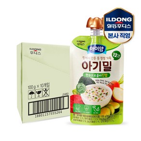 아이얌 아기밀 진밥, 한우브로콜리, 100g, 10개